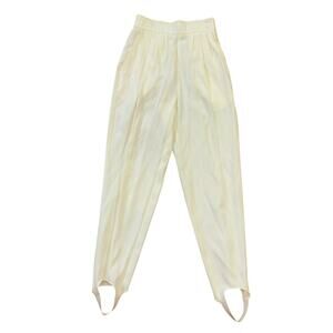 VTG 90’s White Trouser Stirrup Pants Women’s 25 Academia Grannycore Grandpacore